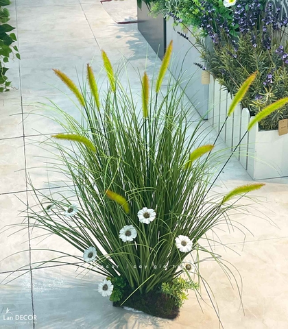 Cành Hoa Cúc Giả- Cành Hoa Cúc Giả Thiết Kế Lan Decor, Trang Trí Kệ Cây Hoa, Decor Căn Hộ, Bồn Rêu Tiểu Cảnh- CC1094