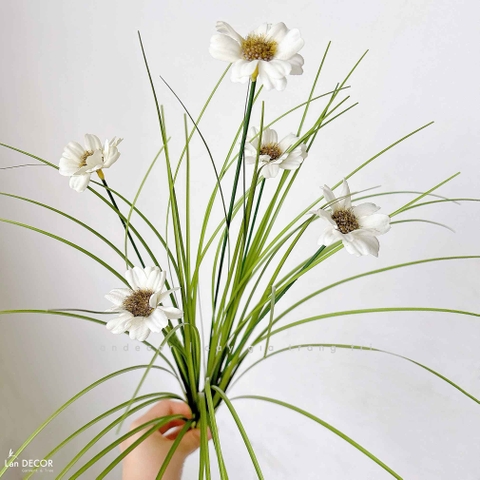 Cành Hoa Cúc Giả- Cành Hoa Cúc Giả Thiết Kế Lan Decor, Trang Trí Kệ Cây Hoa, Decor Căn Hộ, Bồn Rêu Tiểu Cảnh- CC1094