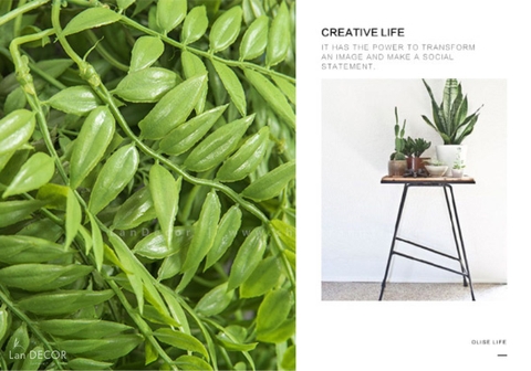 Cành Lá Giả Trang Trí, Cành Dương Xỉ Rủ Trang Trí Không Gian Xanh - HC1003