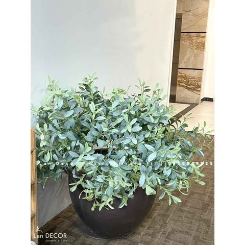 Cây giả trang trí- Chậu cây cafe decor nhà hàng, cửa hiệu- CC933