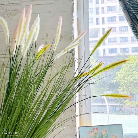 Cỏ Lau Giả- Cành Cỏ Lau Giả Thiết Kế Lan Decor, Trang Trí Kệ Cây, Tiểu Cảnh Lau Giả Quán Cafe Độc Đáo - CC1087