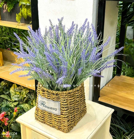 Hoa Giả Decor- Giỏ Hoa Oải Hương Để Bàn, Trang Trí Kệ Tủ - CC1141