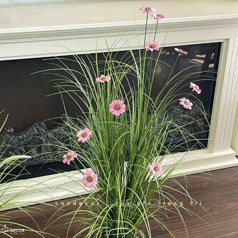 Cành Hoa Cúc Giả- Cành Hoa Cúc Giả Thiết Kế Lan Decor, Trang Trí Kệ Cây Hoa, Decor Căn Hộ, Bồn Rêu Tiểu Cảnh- CC1094