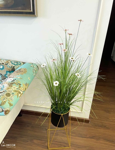 Cành Hoa Cúc Giả- Cành Hoa Cúc Giả Thiết Kế Lan Decor, Trang Trí Kệ Cây Hoa, Decor Căn Hộ, Bồn Rêu Tiểu Cảnh- CC1094
