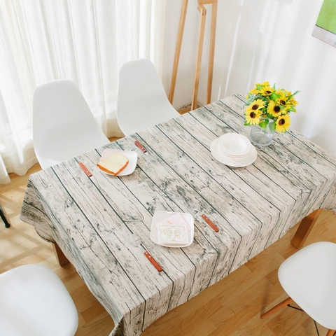 Khăn trải bàn vân gỗ xám sang trọng Landecor - TB209