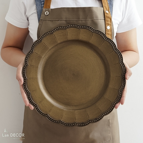 Đĩa trang trí Retro, chụp hình sản phẩm, trang trí decor nhà sang trọng Landecor - DC028