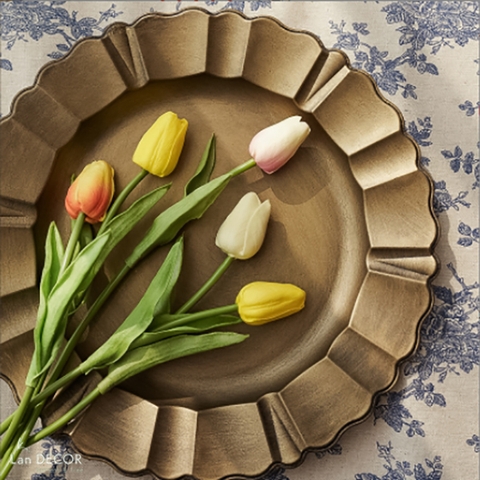 Đĩa trang trí Retro, chụp hình sản phẩm, trang trí decor nhà sang trọng Landecor - DC028