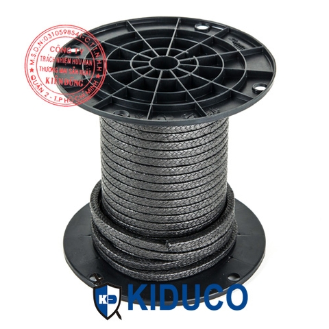 Dây teflon đen tẩm dầu Kiduco Pure Graphite PTFE Packing with Oil