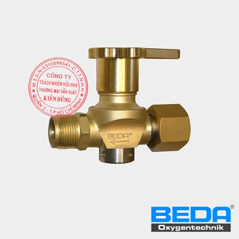 BEDA SHUT-OFF VALVE AT OXYGEN SUPPLY-LINE WITH SCREWED CAP 1/2 TURN (VHXU)