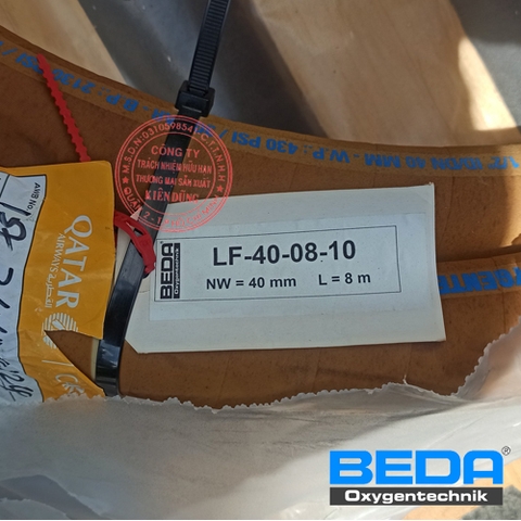 BEDA Security Oxygen Lance Hose LF-40-08-10 with glass fibre cover