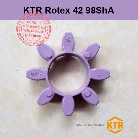 Đệm giảm chấn cho khớp nối KTR Rotex 42 98ShA LILAC