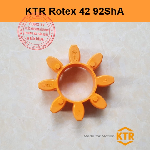 Đệm giảm chấn cho khớp nối KTR Rotex 42 92ShA ORANGE