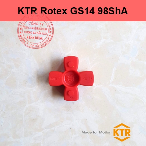 Đệm giảm chấn cho khớp nối KTR Rotex GS14 98ShA RED