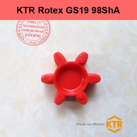 Đệm giảm chấn cho khớp nối KTR Rotex GS19 98ShA RED
