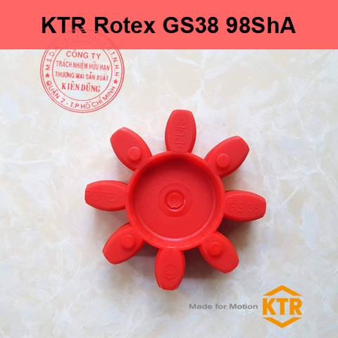 Đệm giảm chấn cho khớp nối KTR Rotex GS38 98ShA RED