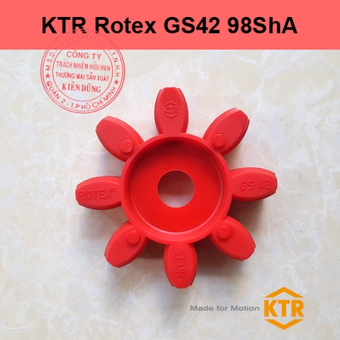 Đệm giảm chấn cho khớp nối KTR Rotex GS42 98ShA RED