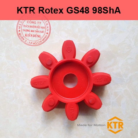 Đệm giảm chấn cho khớp nối KTR Rotex GS48 98ShA RED