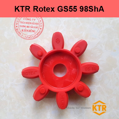 Đệm giảm chấn cho khớp nối KTR Rotex GS55 98ShA RED