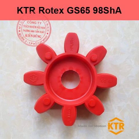 Đệm giảm chấn cho khớp nối KTR Rotex GS65 98ShA RED