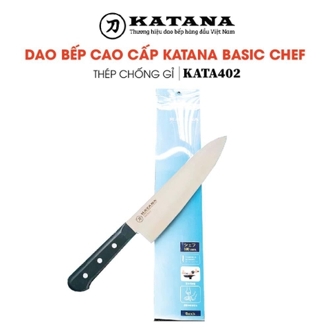 Dao bếp cao cấp KATANA Basic Chef - Dao thái thịt cá KATA402 (180mm)