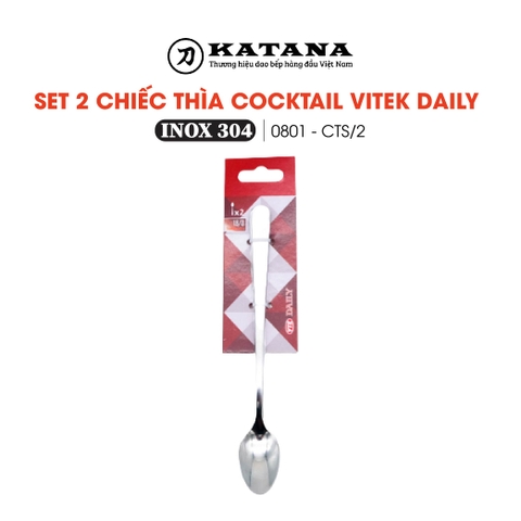 Set 2 chiếc thìa cocktail inox không gỉ VITEK Daily