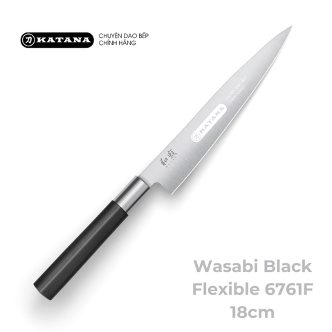Dao phi lê lọc thịt Nhật Bản cao cấp KAI Wasabi Black Flexible - 6761F (180mm)