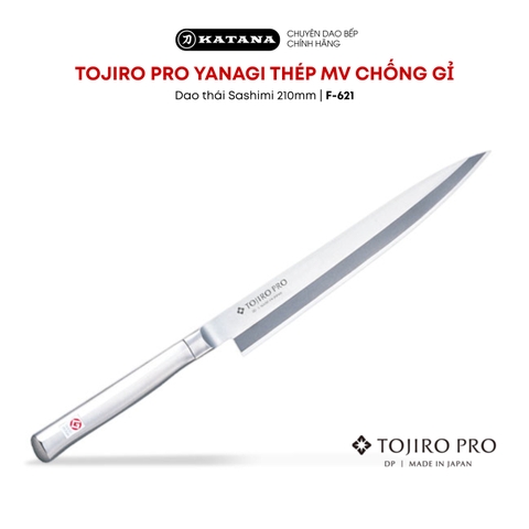 Dao bếp Nhật cao cấp TOJIRO PRO Yanagi thép MV chống gỉ - Dao thái Sashimi 210mm F-621