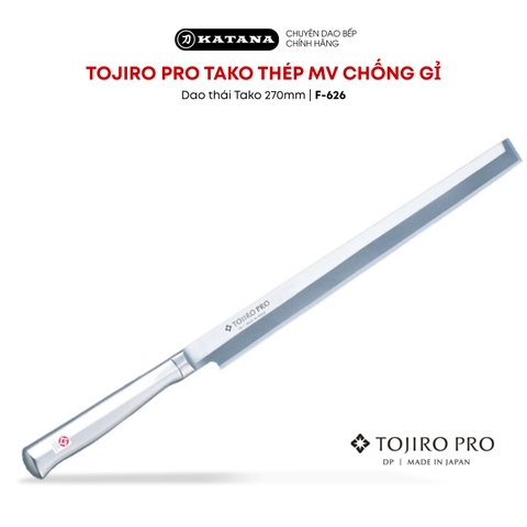 Dao bếp Nhật cao cấp TOJIRO PRO Tako thép MV chống gỉ - Dao thái Sashimi 270mm F-626