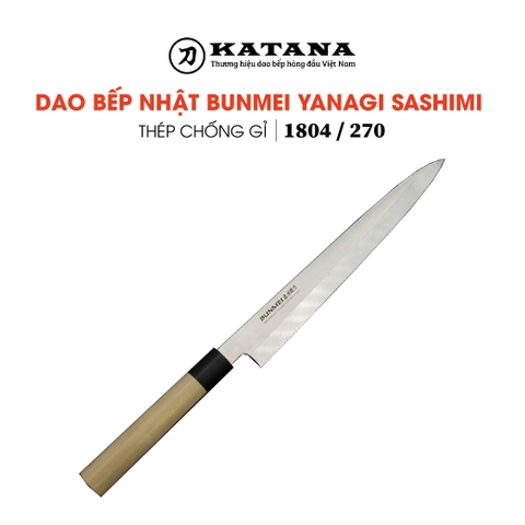 Dao bếp Nhật cao cấp BUNMEI Yanagi Sashimi - Dao Sashimi tay phải (270mm)