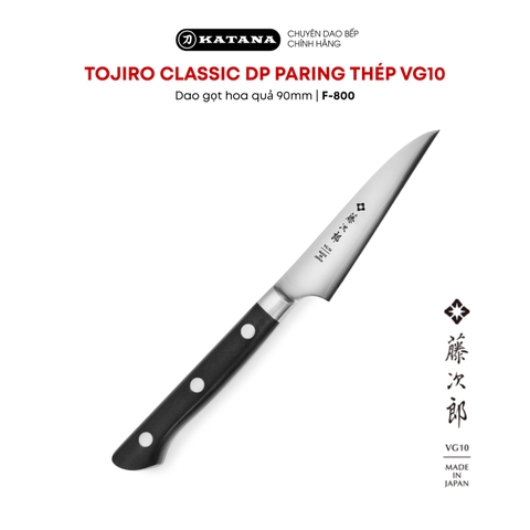 Dao bếp Nhật cao cấp TOJIRO CLASSIC DP Paring thép VG10 - Dao gọt hoa quả 90mm F-800