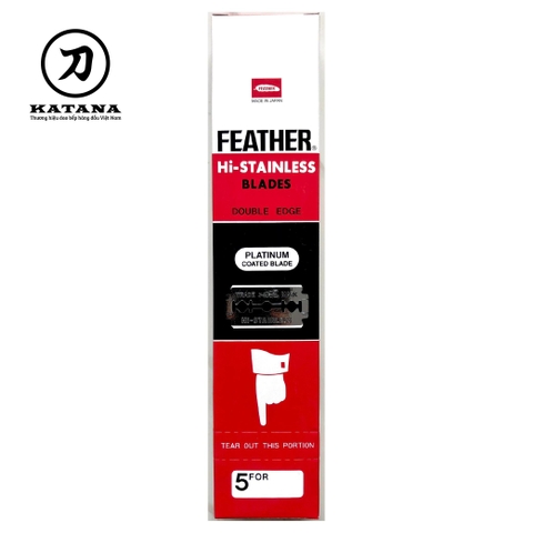 Hộp 100 lưỡi dao lam cạo râu Nhật Bản Feather - Double Edge Razors