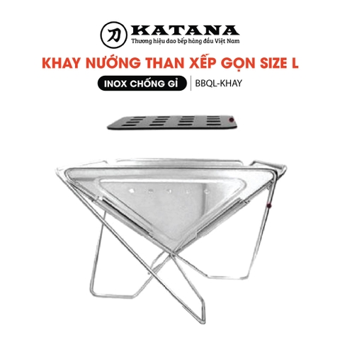 Khay nướng than chống gỉ xếp gọn - Size L