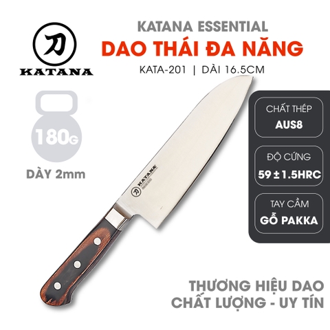 Dao bếp thái đa năng KATANA Essential Santoku - KATA201 (165mm)
