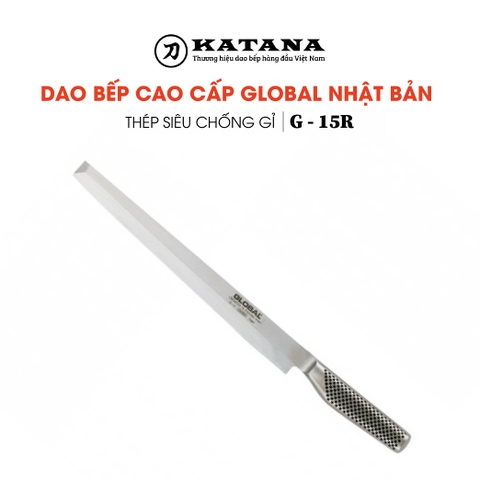 Dao bếp Nhật cao cấp Global G15R Tako Sashimi - Dao Sashimi tay phải (300mm)