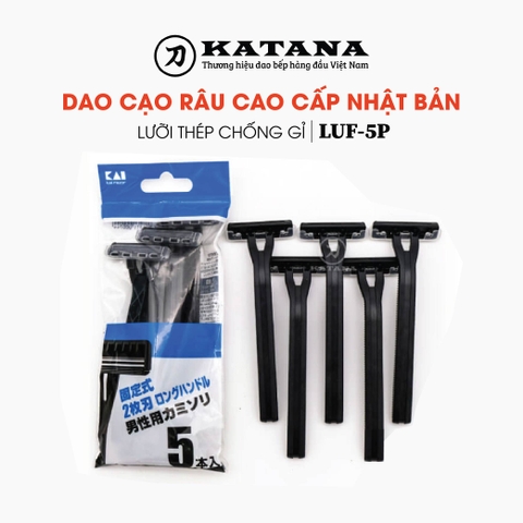 Dao cạo râu cao cấp Nhật LUF-5P bộ 5 chiếc (màu đen)