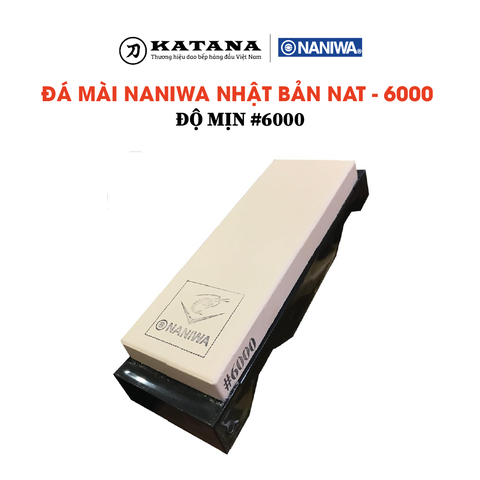 Đá mài dao tinh Naniwa độ mịn #6000 (có đế) (185x65x15) NKP-6000C