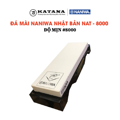 Đá mài dao tinh Naniwa độ mịn #8000 (có đế) (185x65x15) NKP8000C