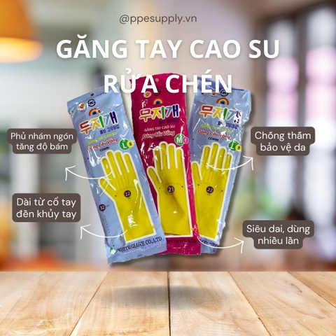 Găng tay cầu vồng Bảo vệ tay khi rửa chén