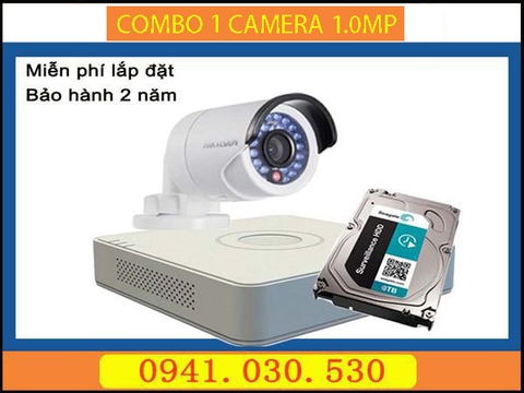 Trọn bộ camera quan sát: 1 camera thân 1.0MPX