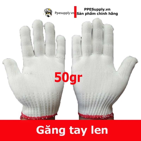 Găng tay len, ngà 50gr kim 7