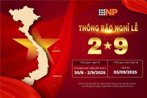 THÔNG BÁO NGHỈ LỄ QUỐC KHÁNH 2/9/2025