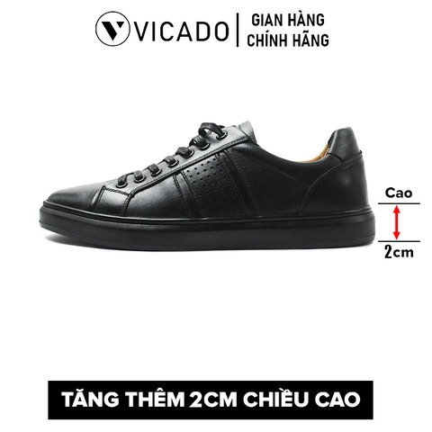 Giày buộc dây nam da bò cao cấp tăng chiều cao Oxfords VICADO VA0002