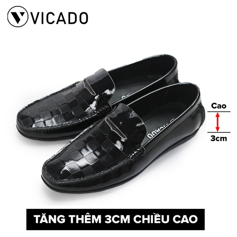 Giày lười nam da bò cao cấp tăng chiều cao 3cm Loafer VICADO VA1060