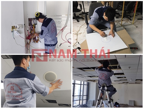 Hình ảnh thi công mạng – điện nhẹ cho văn phòng tại Hà Nội