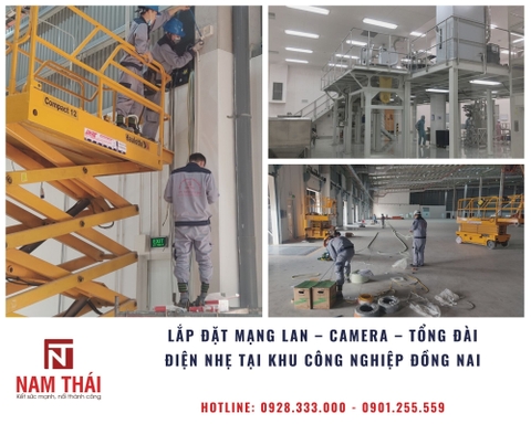 Lắp đặt mạng lan – camera – tổng đài – điện nhẹ tại khu công nghiệp Đồng Nai