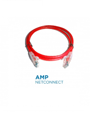 PatchCord Commscope/AMP 1859241-7 Cat5e SL, Red, 7 Ft