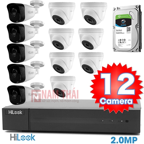 Lắp đặt trọn bộ 12 camera giám sát 2.0MP HiLook