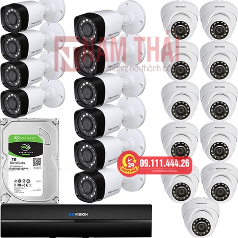 Lắp đặt trọn bộ 21 camera giám sát 1.0M Kbvision