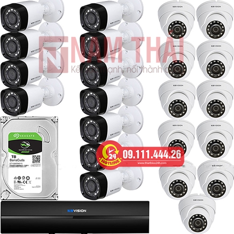 Lắp đặt trọn bộ 22 camera giám sát 1.0M Kbvision