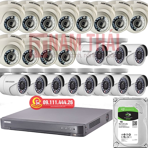 Lắp đặt trọn bộ 23 camera giám sát 1.0M Hikvision